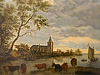 Seattle Painting Restoration and Concervation: Flemish School. ''Old Fishing Village''.