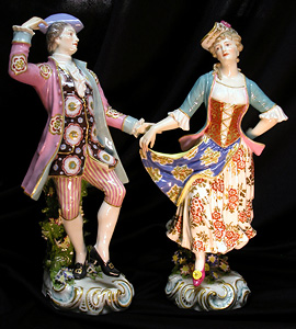 Grashe Seattle and Bellevue Fine Art Restorers. Art for sale: Derby ''Ranelagh Dancers''.