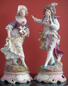 Grashe Seattle and Bellevue Fine Art Restorers. Art for sale: French Porcelain Figurines.