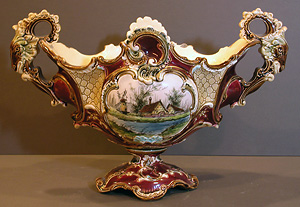 Grashe Seattle and Bellevue Fine Art Restorers. Art for sale: Majolica Vase.