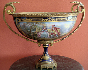 Grashe Seattle and Bellevue Fine Art Restorers. Art for sale: Sevres Vase With Bronze Ormolu.