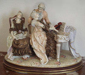 Grashe Seattle and Bellevue Fine Art Restorers. Art for sale: Sitzendorf Porcelain Composition.